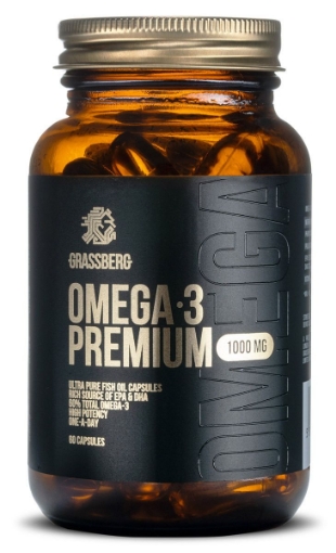 Slika Grassberg Omega 3 Premium 1000mg - 60 Kapsul