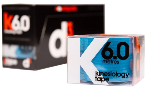 Slika K6.0 Kinezio Trak Električno Modra 5cm x 6m - d3Tape