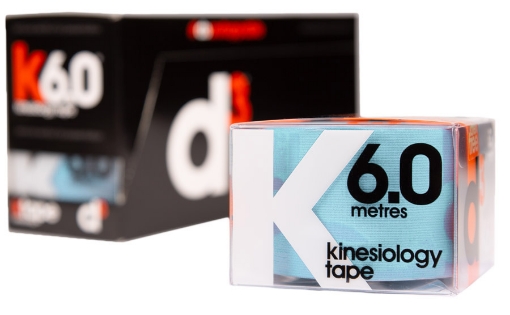 Slika K6.0 Kinezio Trak Ledeno Modra 5cm x 6m - d3Tape